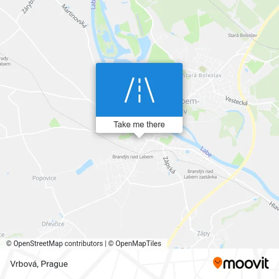 Карта Vrbová