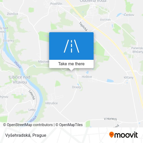 Карта Vyšehradská