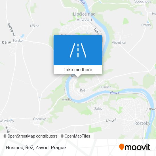 Husinec, Řež, Závod map