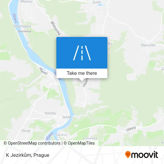 K Jezírkům map