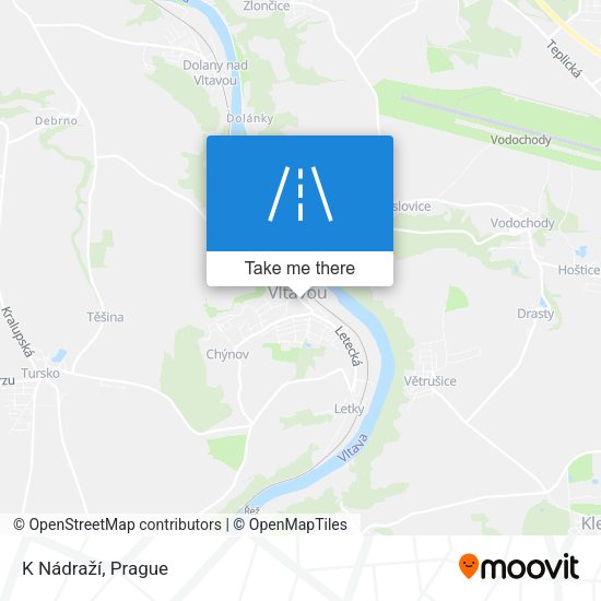 K Nádraží map