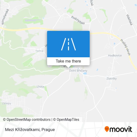Mezi Křižovatkami map