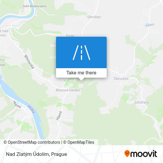 Nad Zlatým Údolím map