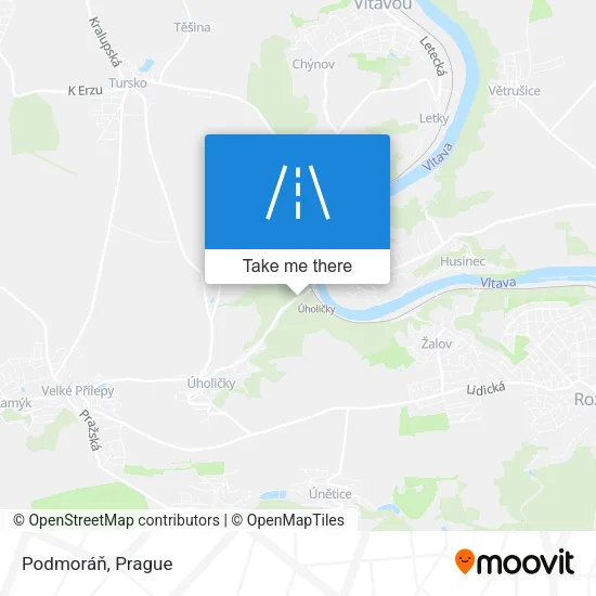 Podmoráň map