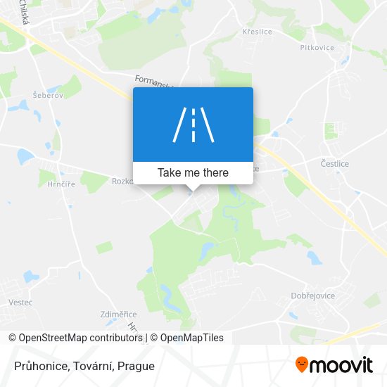 Průhonice, Tovární map