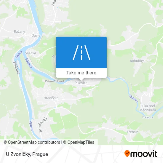 Карта U Zvoničky