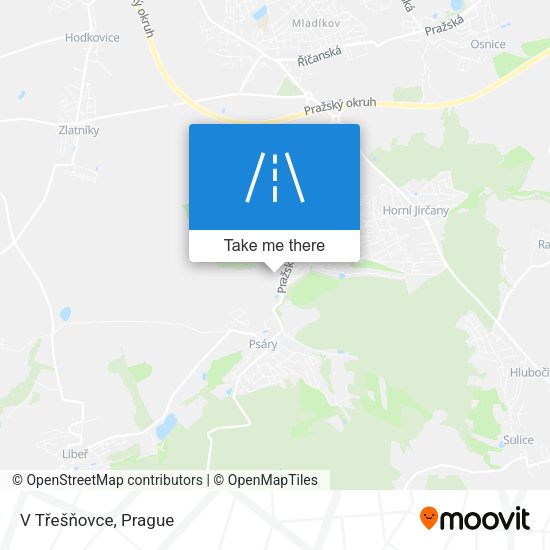 V Třešňovce map