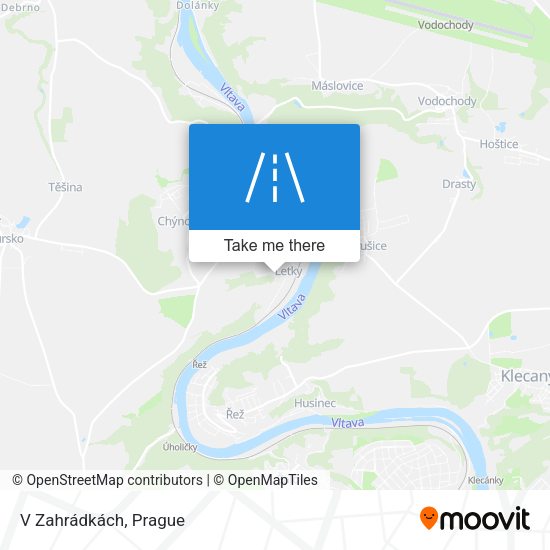 V Zahrádkách map