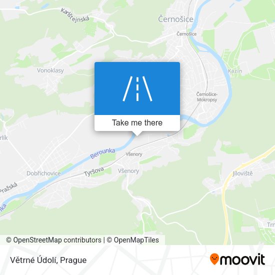 Větrné Údolí map