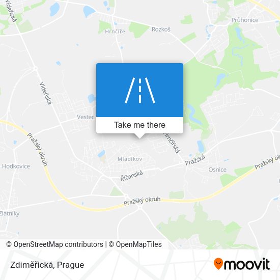 Zdiměřická map