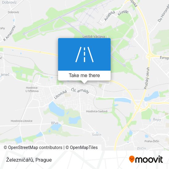 Železničářů map