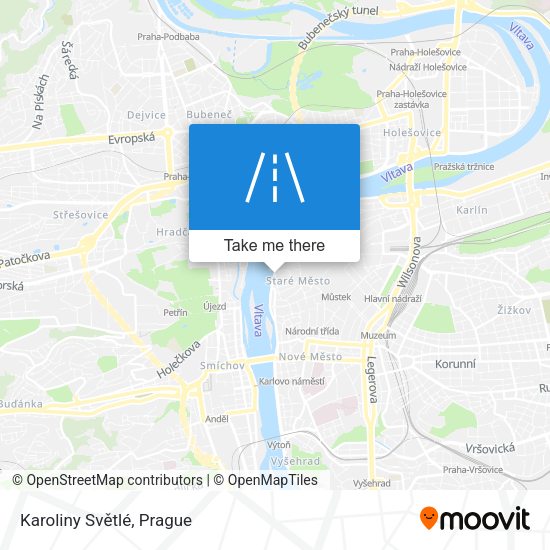 Karoliny Světlé map