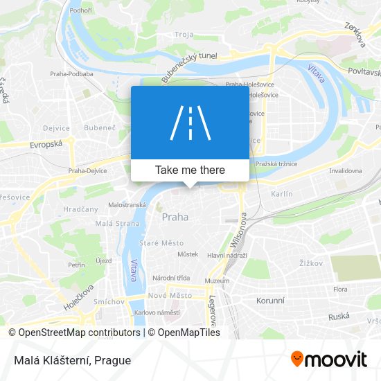 Malá Klášterní map
