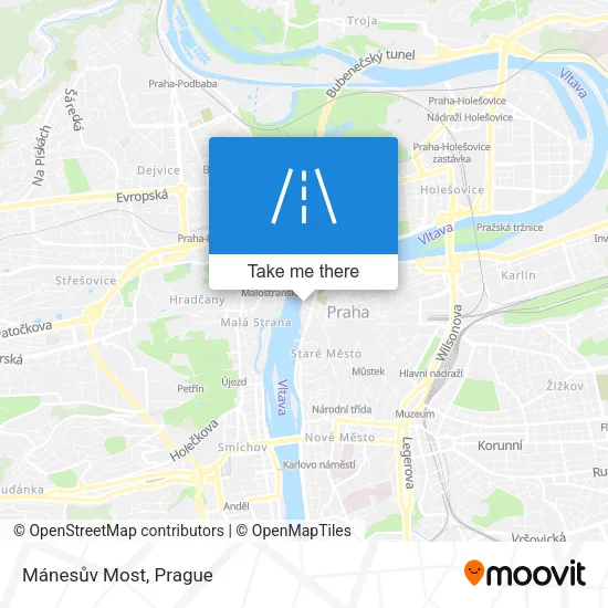 Карта Mánesův Most