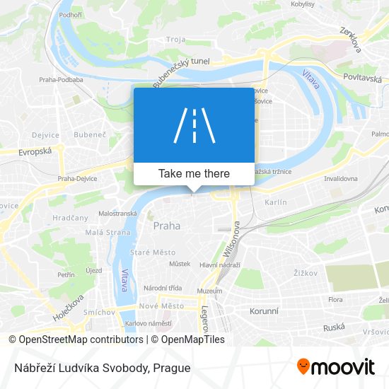 Nábřeží Ludvíka Svobody map