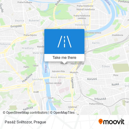 Pasáž Světozor map