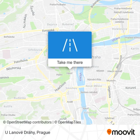 Карта U Lanové Dráhy