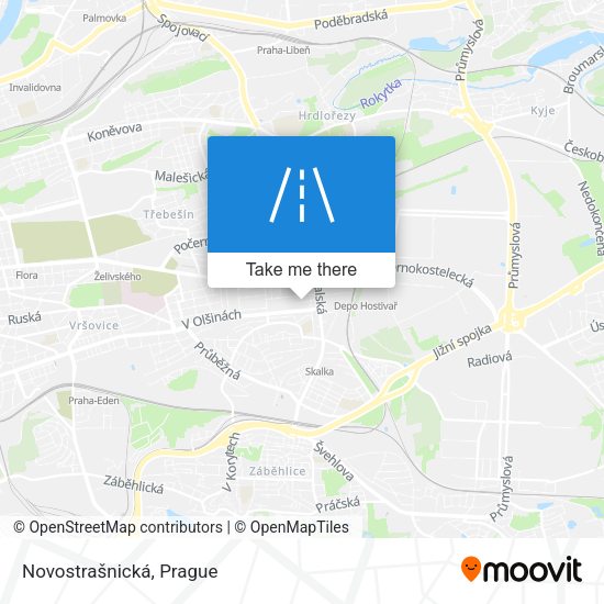 Novostrašnická map