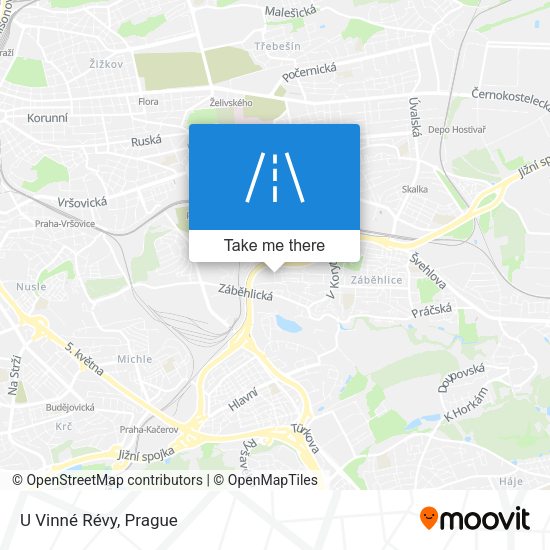 U Vinné Révy map
