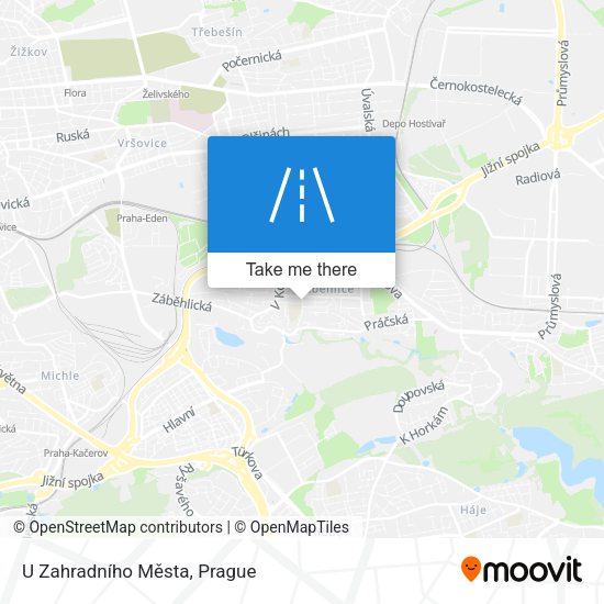 U Zahradního Města map