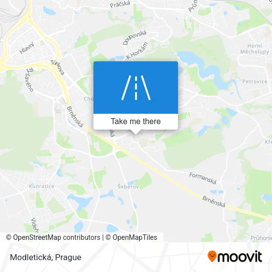 Карта Modletická