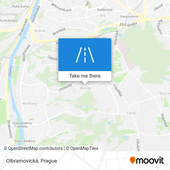 Карта Olbramovická