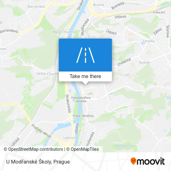 Карта U Modřanské Školy