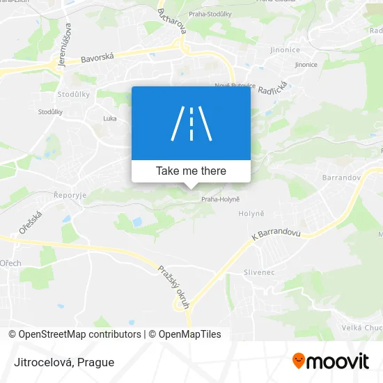 Карта Jitrocelová