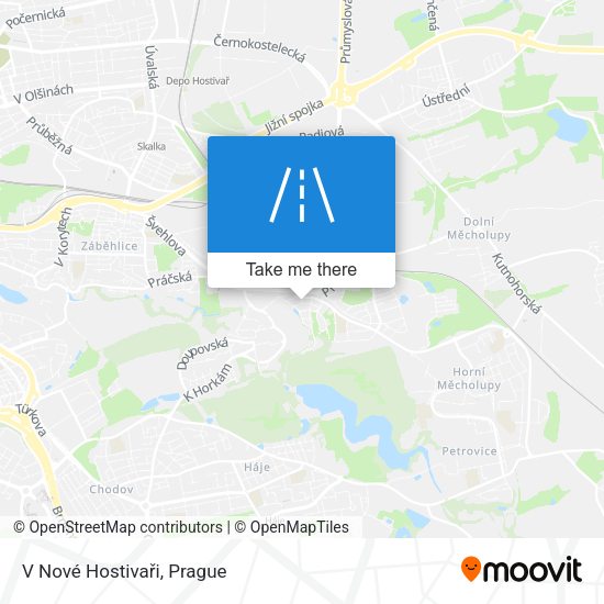 V Nové Hostivaři map