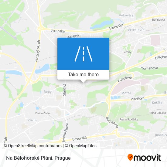 Na Bělohorské Pláni map