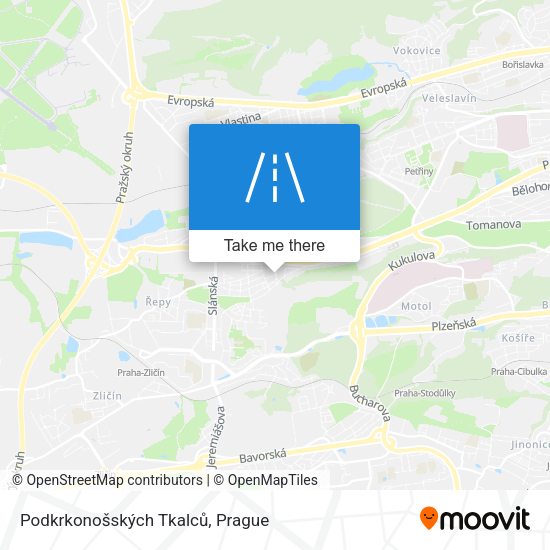 Podkrkonošských Tkalců map