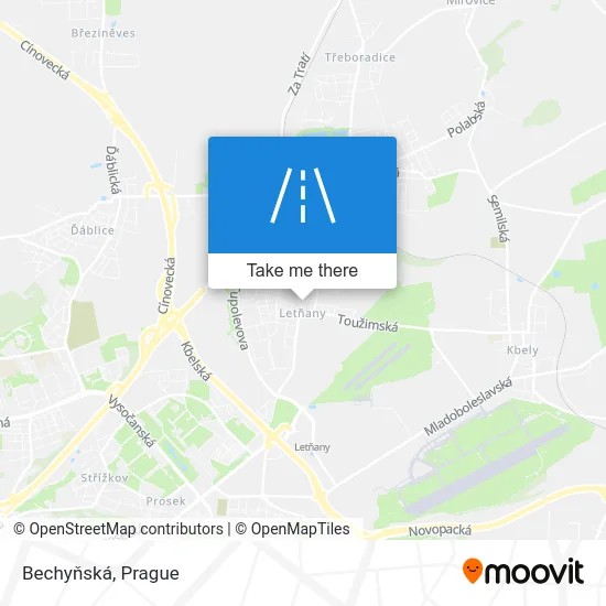 Карта Bechyňská