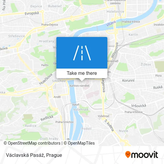 Карта Václavská Pasáž