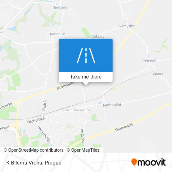 K Bílému Vrchu map