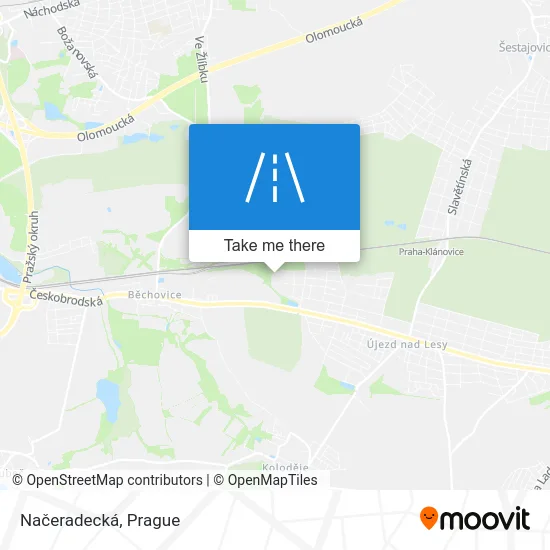 Карта Načeradecká