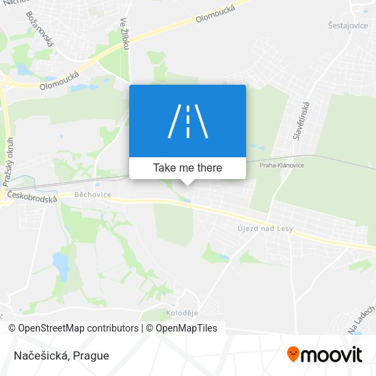 Načešická map