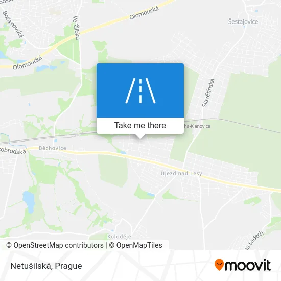 Карта Netušilská