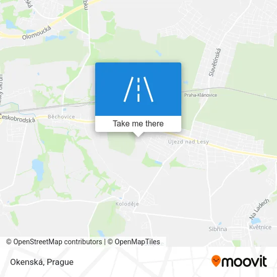 Карта Okenská