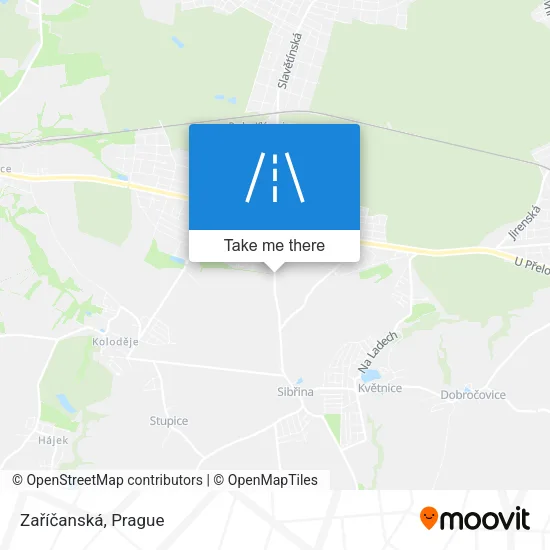 Zaříčanská map