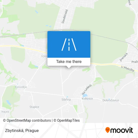 Карта Zbytinská