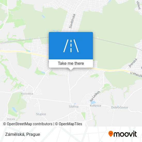 Zámělská map