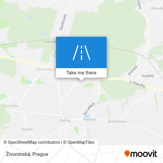 Živonínská map