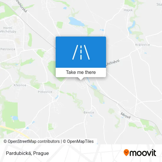 Карта Pardubická