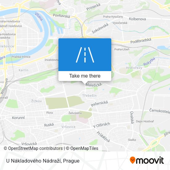 U Nákladového Nádraží map