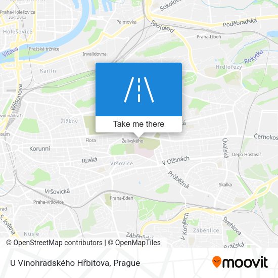 U Vinohradského Hřbitova map