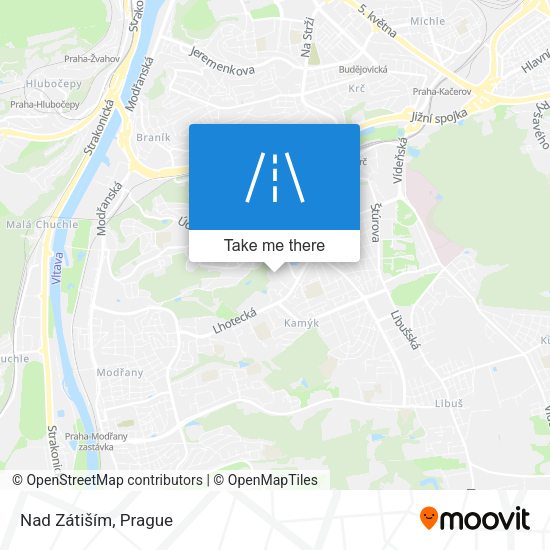 Nad Zátiším map