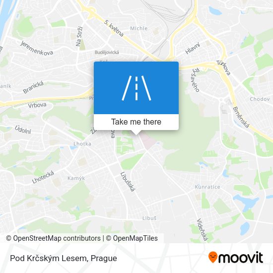 Pod Krčským Lesem map