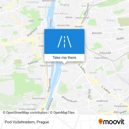 Карта Pod Vyšehradem