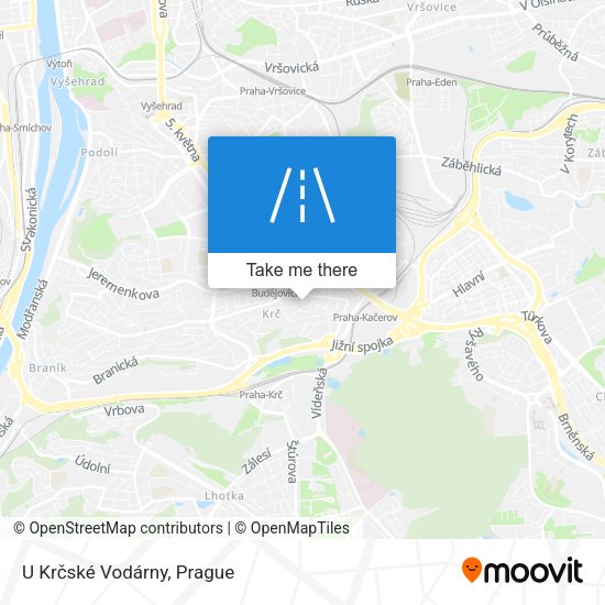 U Krčské Vodárny map