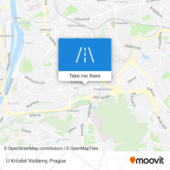 Карта U Krčské Vodárny